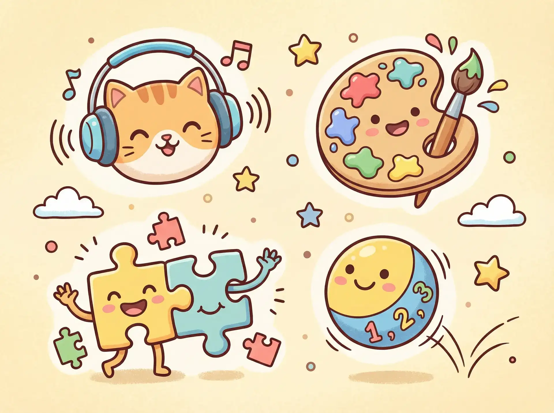 小朋友的手工作品 - 外出2 电影 益智创作